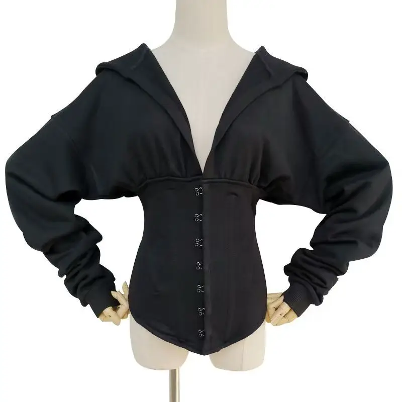 

Американский винтажный топ с капюшоном, осень-зима, тонкий кардиган на молнии, пальто, женские Y2k Harajuku, готические винтажные камуфляжные куртки