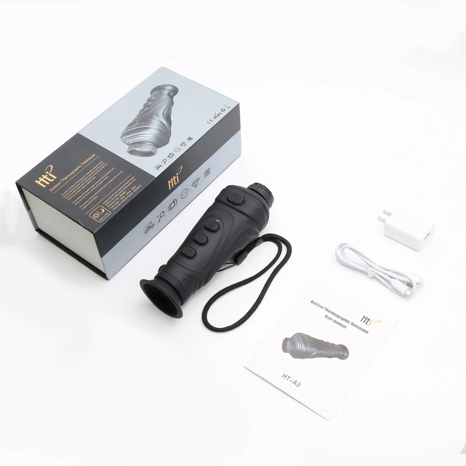 

Factory HTI New Selling HT-A3 384*288 Resolution 50Hz night vision cheap thermal imager monocular