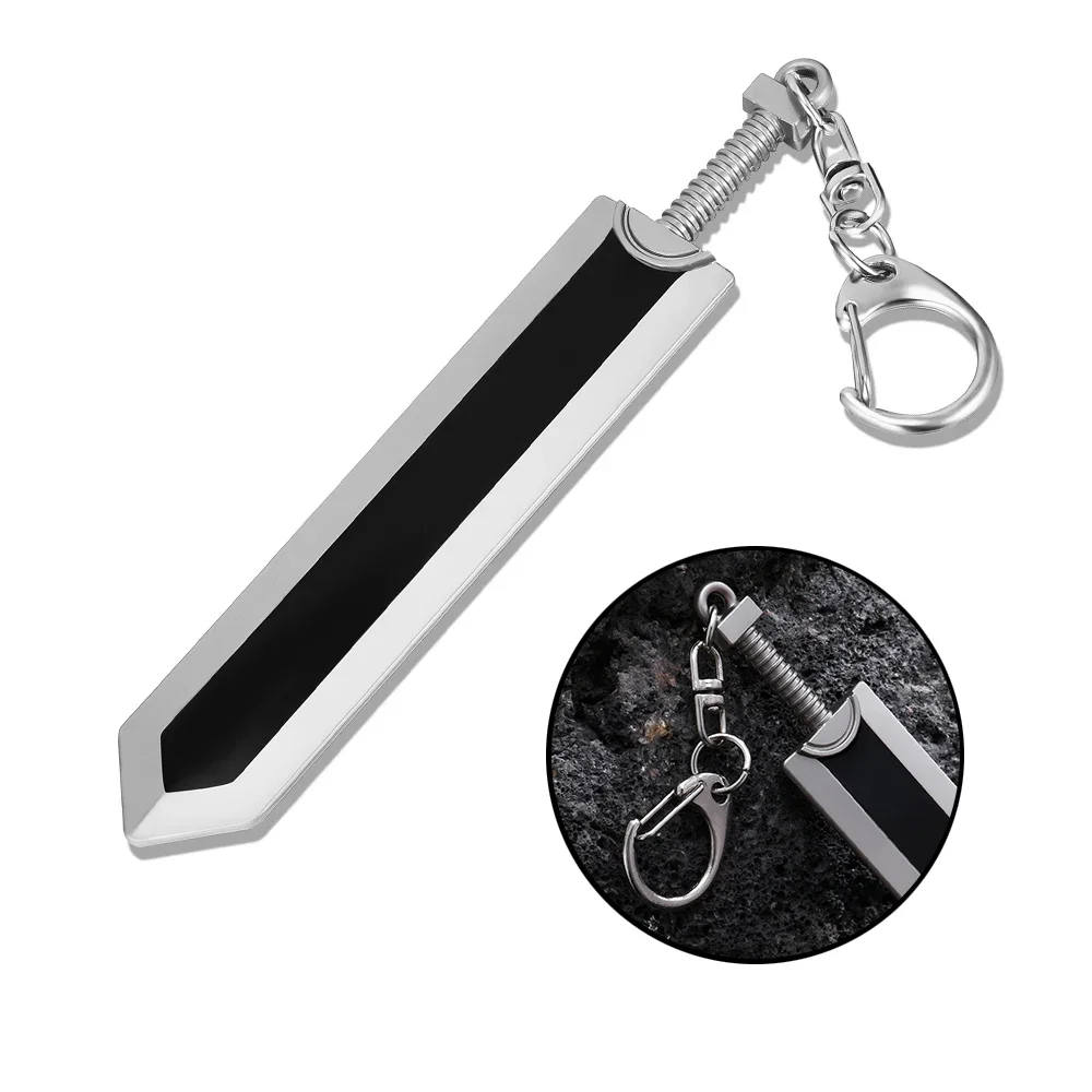 Game Berserk Sword Keychain Anime Dragonslayer Keyring Jewelry Bag Backpack Accessories Gifts for Boys Men Fans