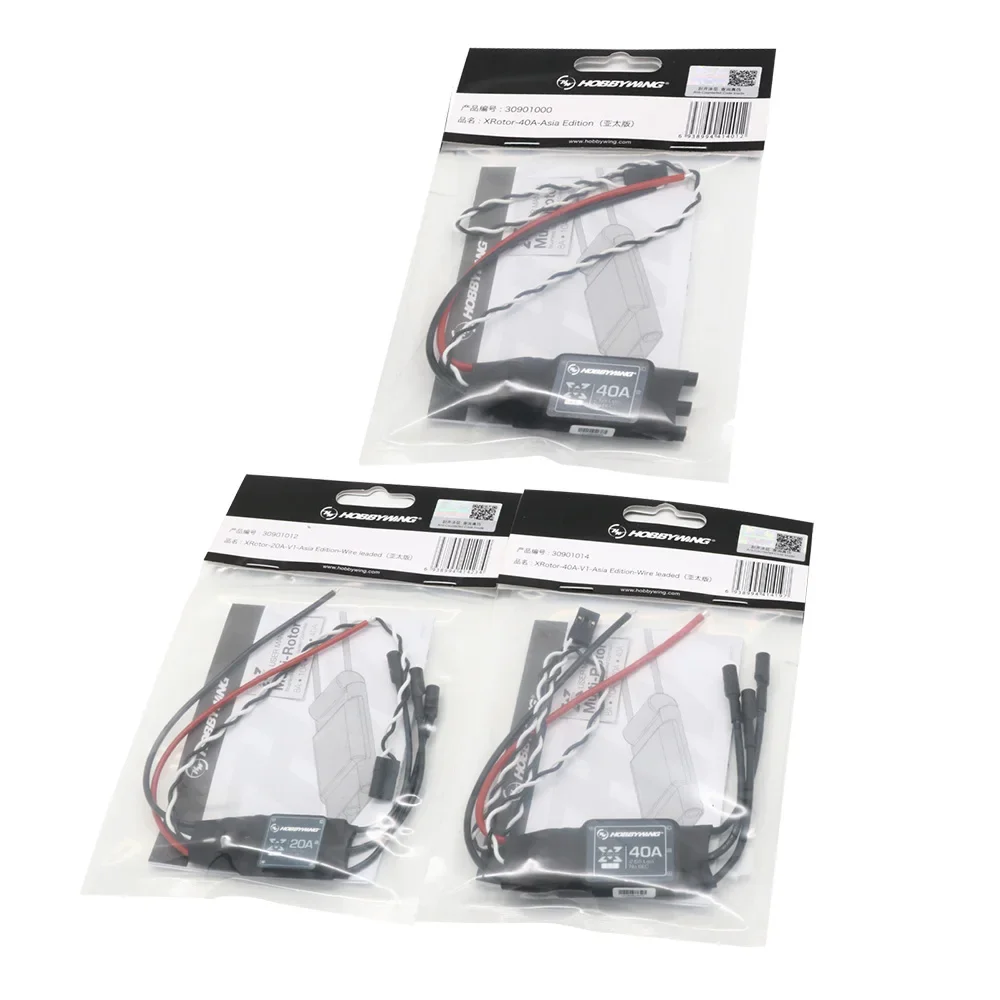 Hobbywing XRotor Brushless ESC 2-6S 10A 15A 20A 40A SimonK No BEC High Refresh for 4-Axis 6-Axis Multi-Axis Electric Adjustment