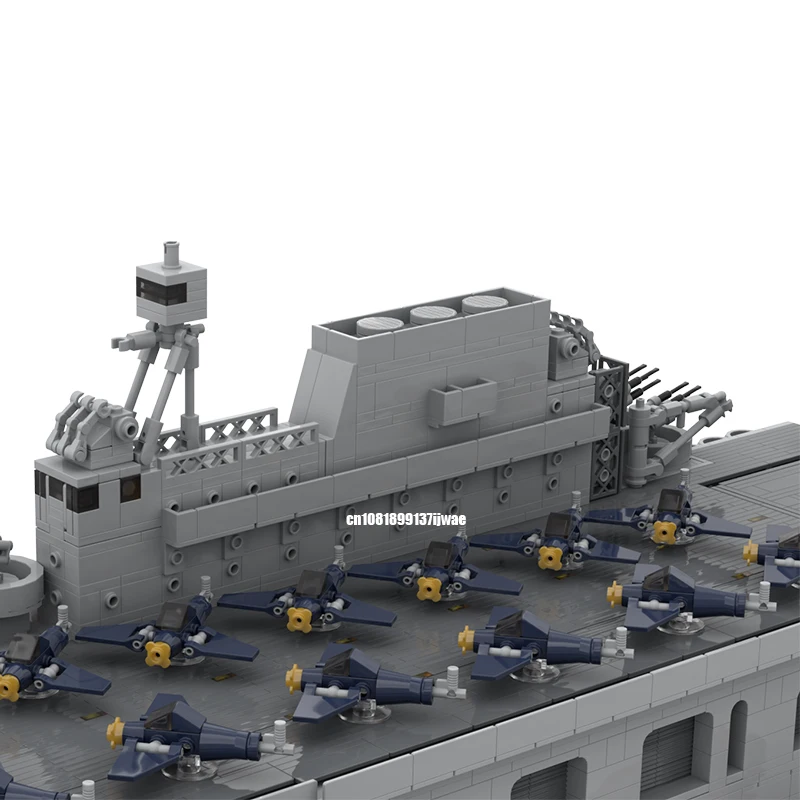 9829PCS WW2 Military MOC USS Enterprise aircraft carrier Model creative ideas high-tech Child Toy birthday Gift Building blocks