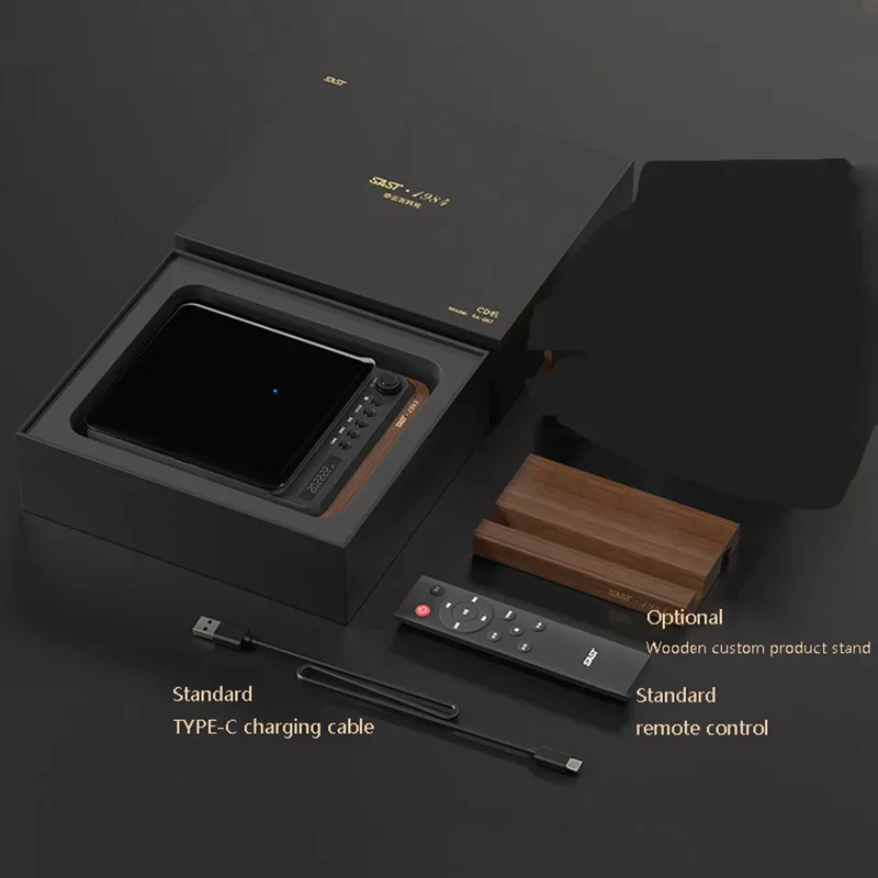 Best Portable CD Walkman Wireless Bluetooth HIFI Music Player Discman High-end Wooden CD Player Fever High-definition Lossless
