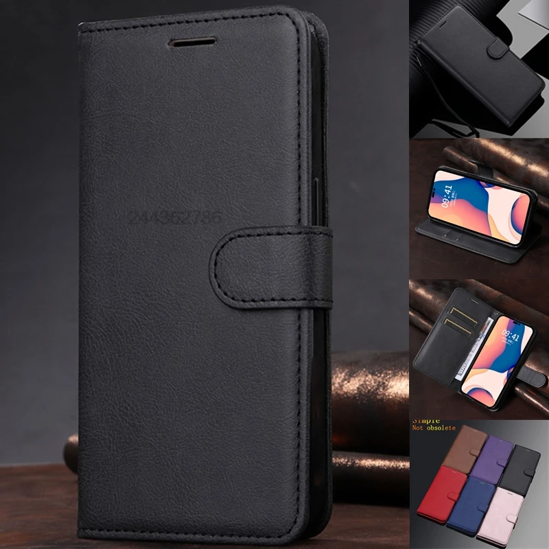 Luxury Fashion Solid Color PU Leather Case Capa For Samsung Galaxy M54 M53 M33 5G Cover Wallet Protect Mobile Phone Case Women