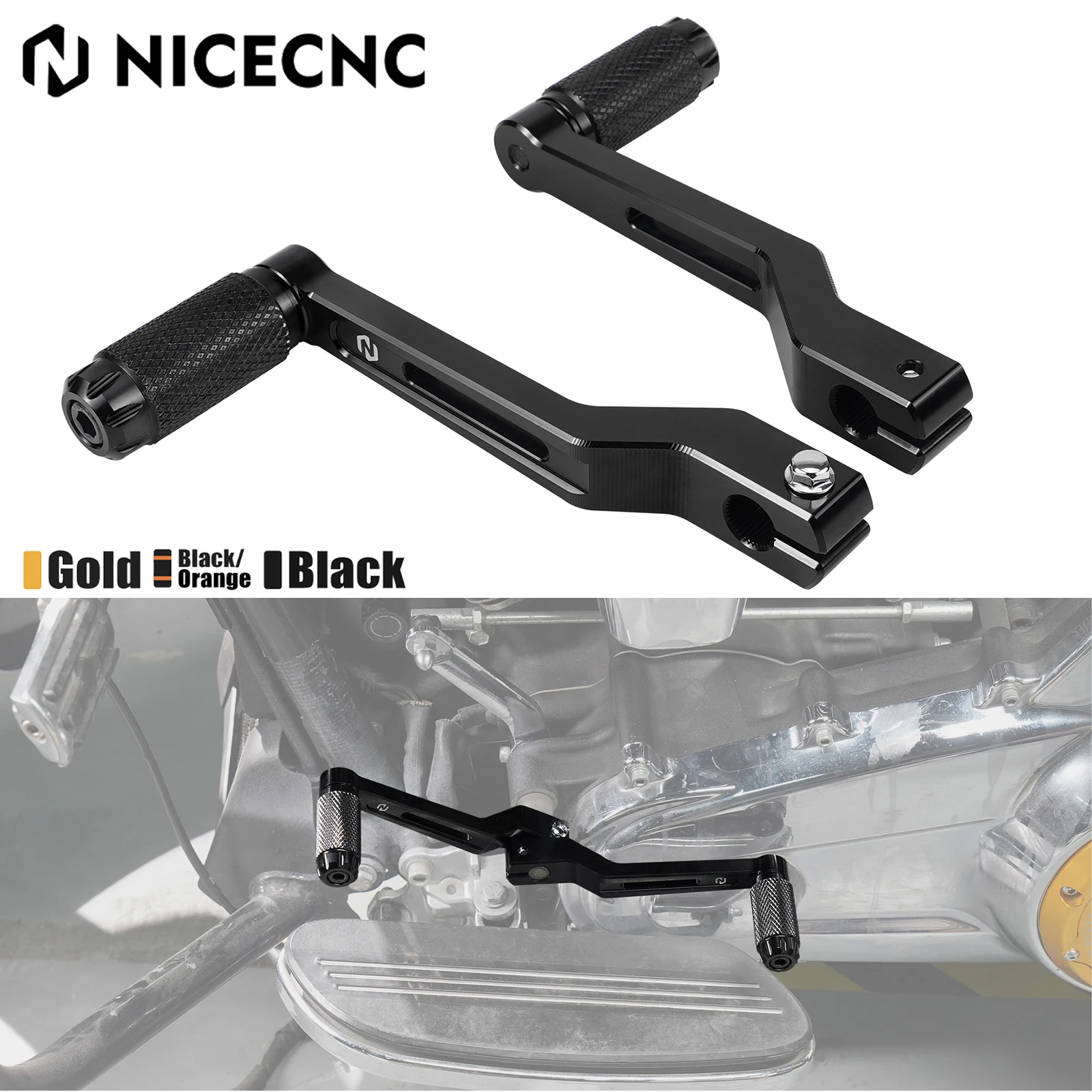 

For 2015-2024 Harley CVO Street Glide FLHXSE Short Gear Shift Shifter Levers Road King FLHP Electra Glide FLHTP Road Glide FLTRK