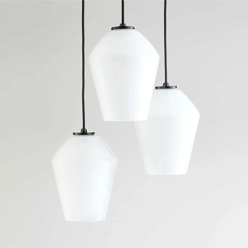 

Beautiful indoor dining and living room chandelier with milk glass lampshade explosion model chandelier