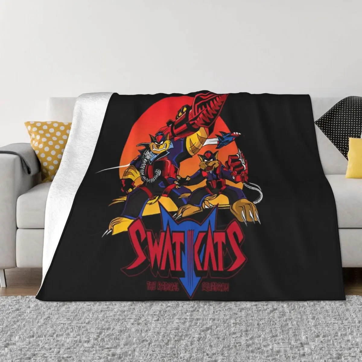 Swat Kats T-ShirtThe Radical Squadron Throw Blanket Designers bed plaid Blankets