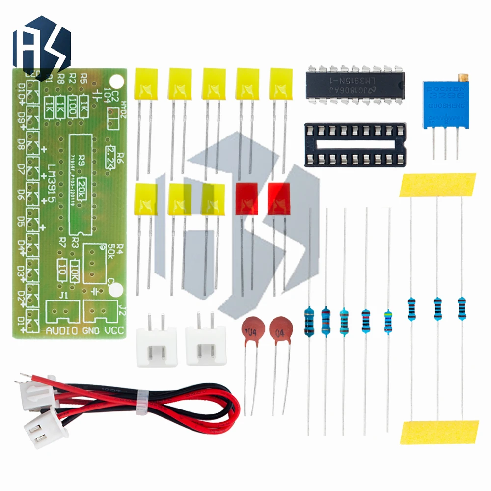Indikator Tingkat Audio 10 Lucu LM3915 Kit DIY Rangkaian Indikator Audio Elektronik