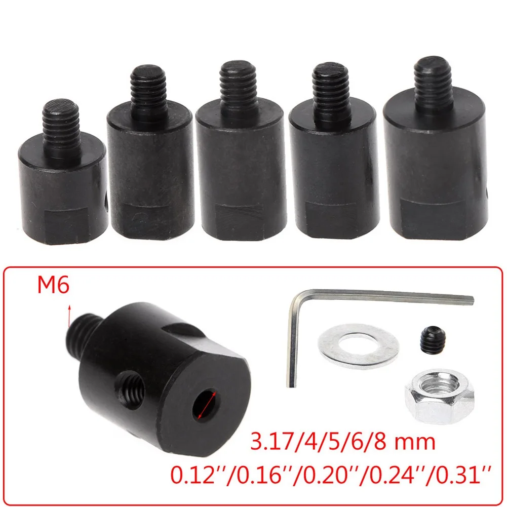 M6 3.17/4/5/6/8mm Motor Shaft Coupler Sleeve Saw Blade Coupling Chuck Adapter For Saw Blade Connection Coupling Joint Connect