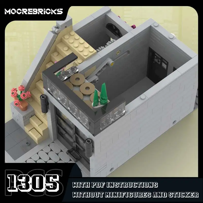 Stadt Architektur Serie Moderne Residenz MOC Bausteine High-Tech Modell Ziegel Expert Sammlung Spielzeug Kinder Geburtstag Geschenke