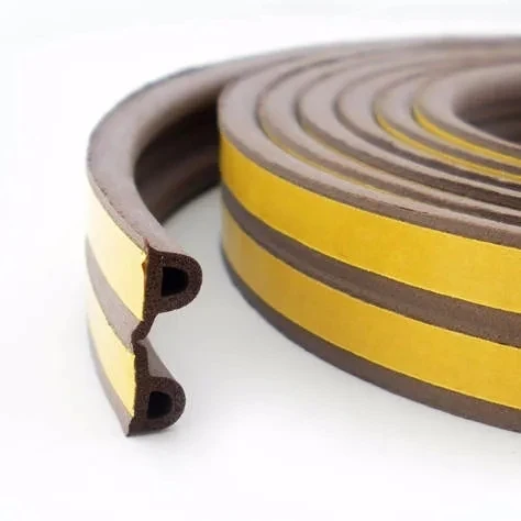 P Type Epdm Foam Adhesive Epdm Foam Anti-Dust Gasket Seal Wind Waterproof Rubber Strips for Doors and Windows Factory Supplier