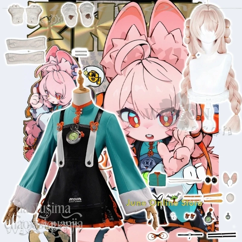 Disfraz Halloween Anime Game Zenless Zone Zero Cosplay Zhao زي Kawaii فروي أرنب Furrsuit الأذن كرنفال الكبار #1