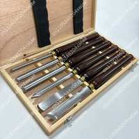 Precision Wood Turning Tool Set, 6PCS HSS Chisels for Woodworking Lathe, Sharp Durable Hand Carving Tools