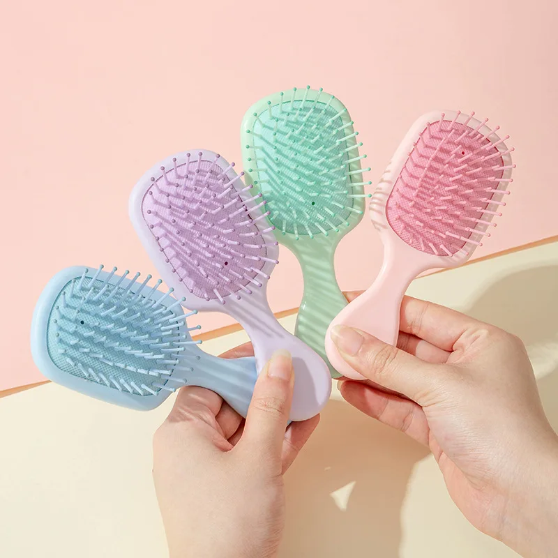 10PCS Girl's hair comb cute mini plastic comb, portable for home use, massage scalp, hair smoothing air cushion comb