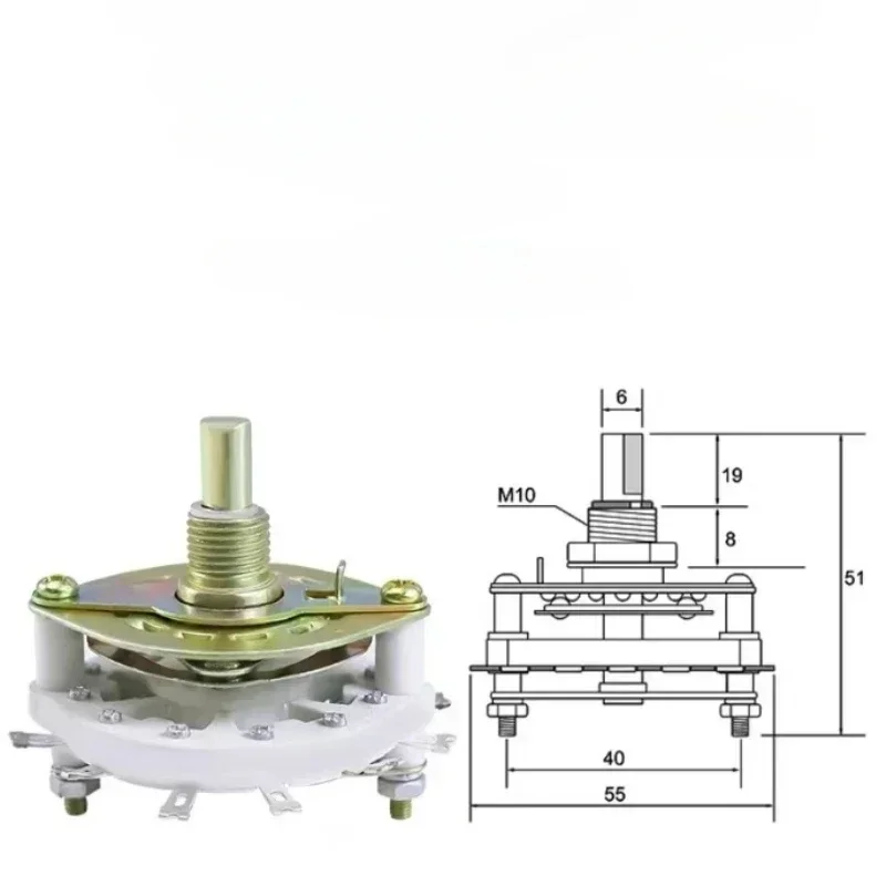 1PC  KCT 1-4 Deck Band Channel Rotary Switch Selector