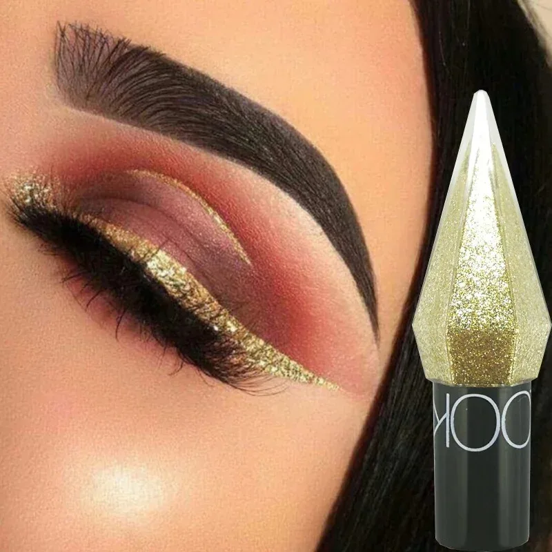 5 Colors Shimmer Liquid Glitter Eyeliner Shiny Diamond Waterproof Long-lasting Glitter Sequins Eyeshadow Eyes Makeup Pigment