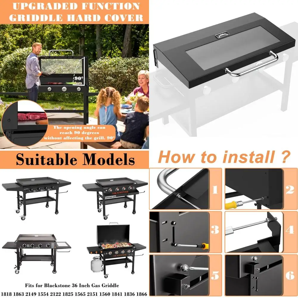 

Откидная крышка Clear View для 36-дюймовой газовой сковороды — сменный аксессуар для твердой крышки для сковороды 5004N