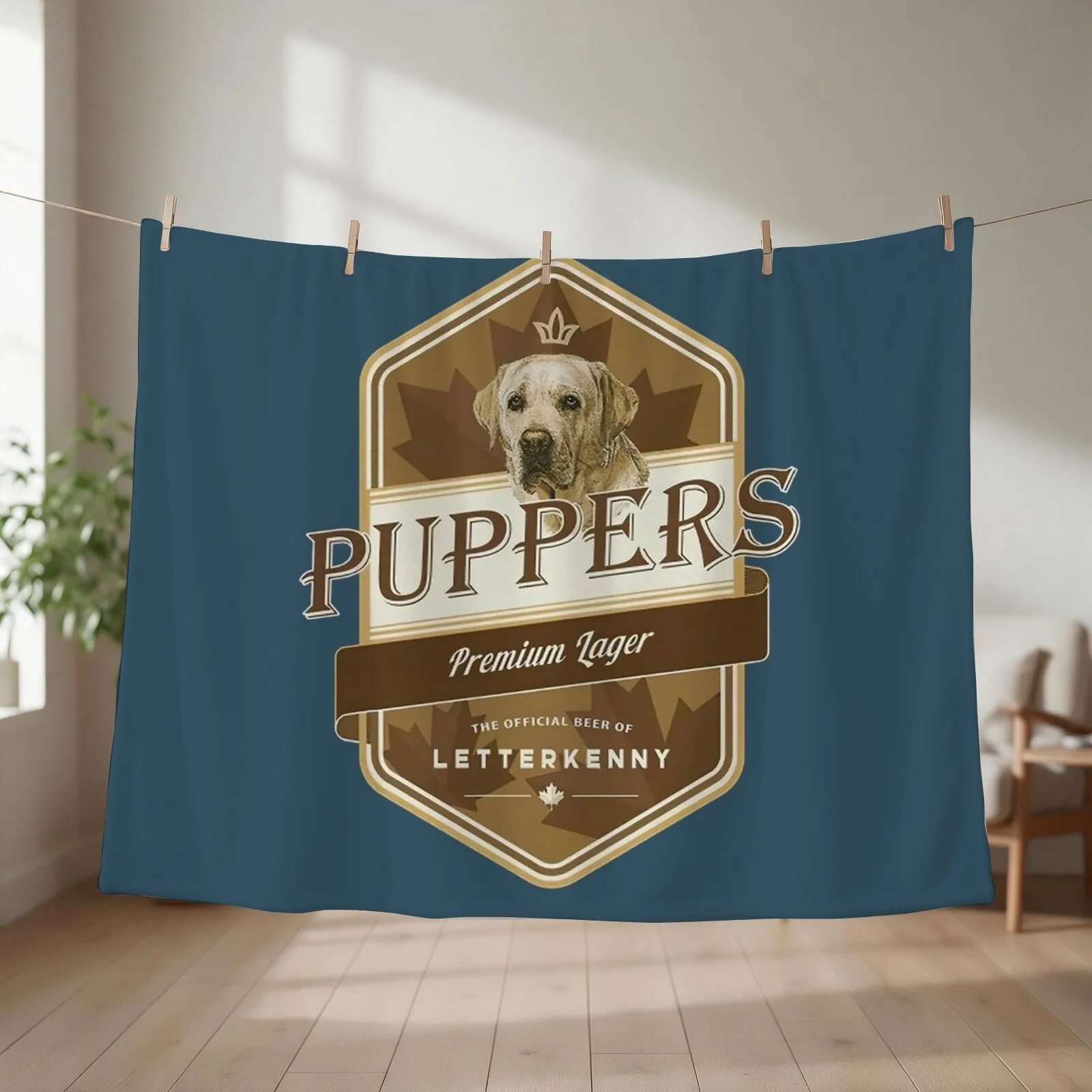 Letterkenny Puppers Premium Lager Beer - Letterkenny shoresy - Letterkenny Shoresy shirt -Dog Lover Throw Blanket