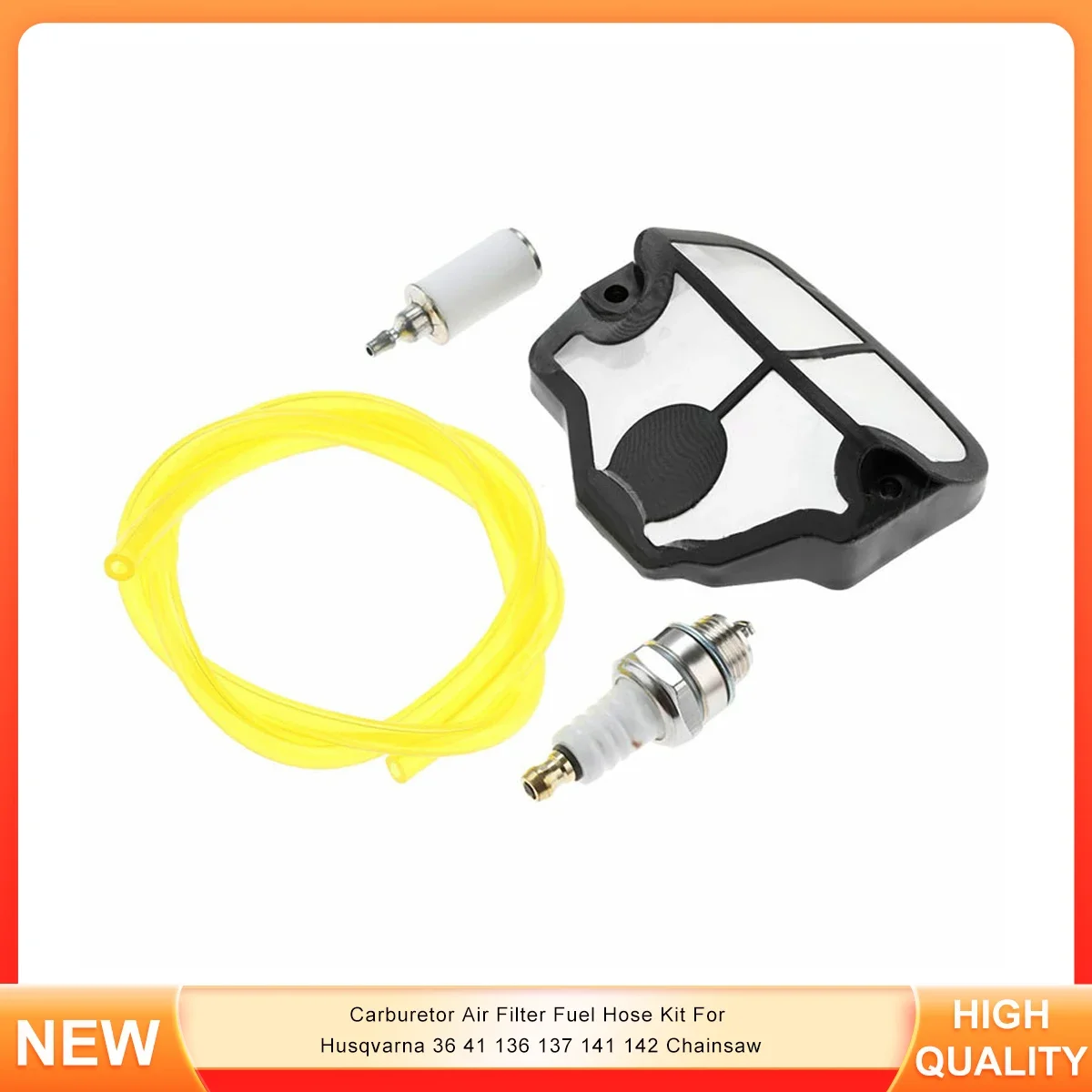 

Carburetor Air Filter Fuel Hose Kit For Husqvarna 36 41 136 137 141 142 Chainsaw