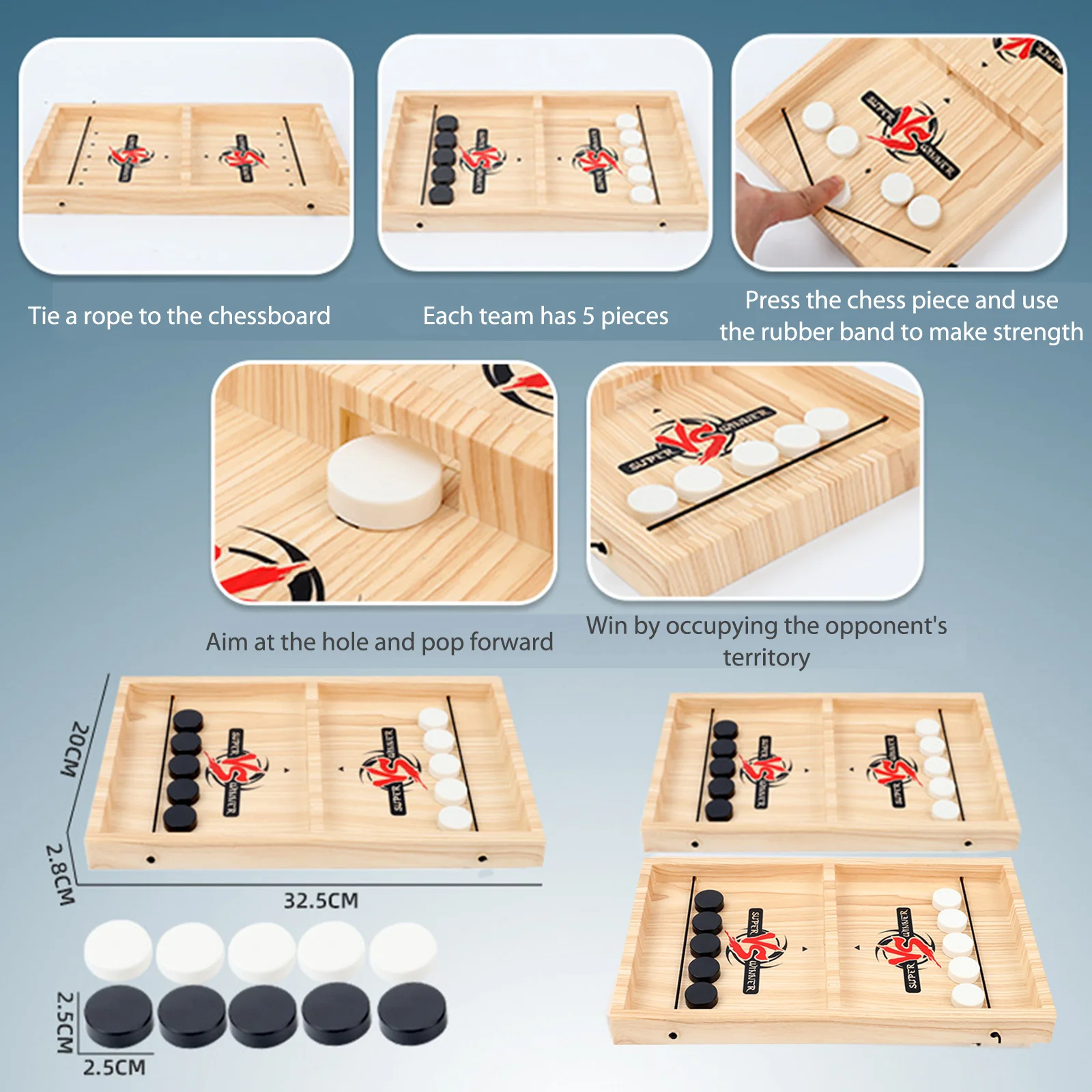 Tavolo espulsione gioco di scacchi giocattolo doppio giocatore battaglia divertimento tavolo giochi di Hockey su ghiaccio regali per bambini giochi