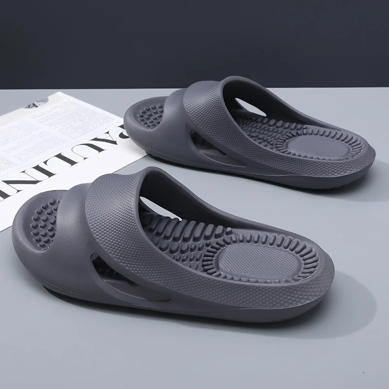 Men Women EVA Massage Slippers Thick Sole Non Slip Bathroom Shower Slides Soft Foot Acupressure Indoor mute Home Beach Sandals