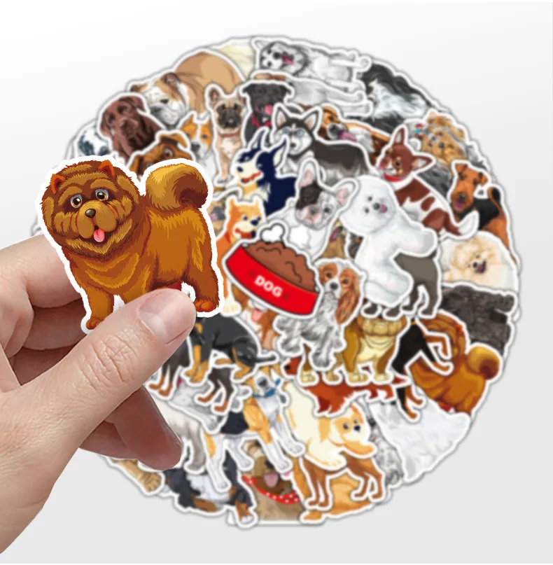 50Pcs Cartoon Cute Dog Series Graffiti Stickers Suitable for Laptop Helmets Desktop Decoration DIY Stickers Toys Wholesale