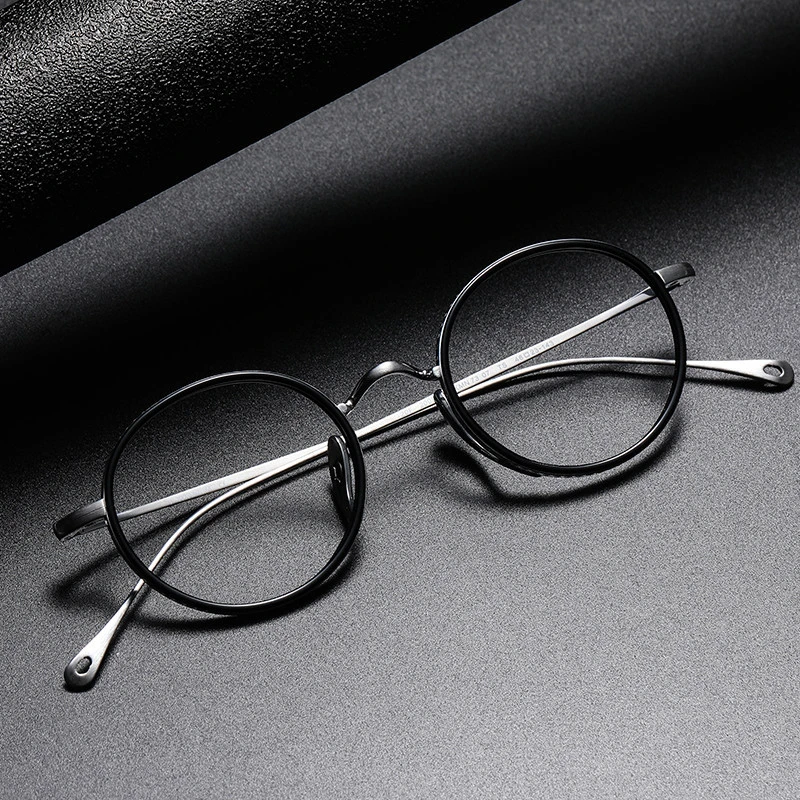 

Pure Titanium Small Size Vintage Round Myopia Optical Prescription Reading Glasses Women Eyeglasses for Reader Men Women KMN7307