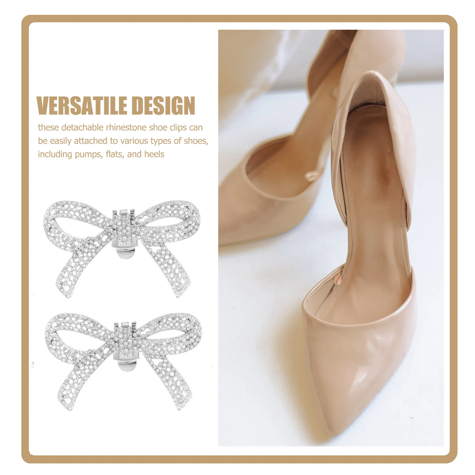 

Shoe Buckle Bowknot Charm Bride Clip Decorative Clips Boots Decoration Charms Detachable