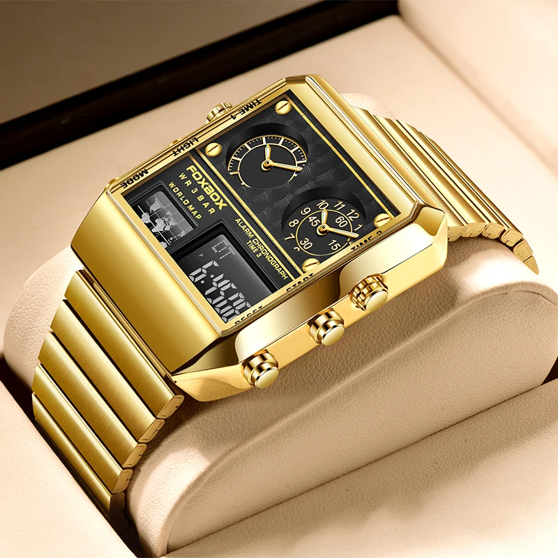 Men'S Fashion Week 2026 - LIGE 2026 New Creative Square Watch