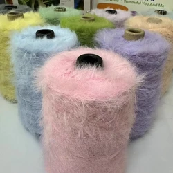 500g Imitation Mink Woolen Yarn Baby Thread Double-sided Woolen Thread DIY Hand-knitted Scarf Shawl Sweater Crochet Thread