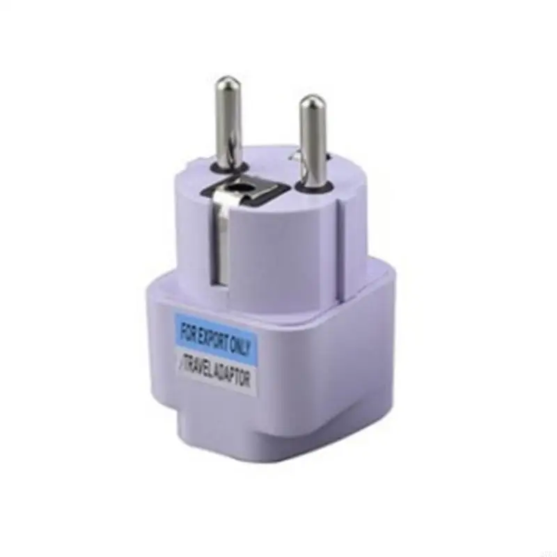 Europe Travel Plug Adapter Lightweight Designing Portable Wall Socket for Secure Connection Wide Compatibility White