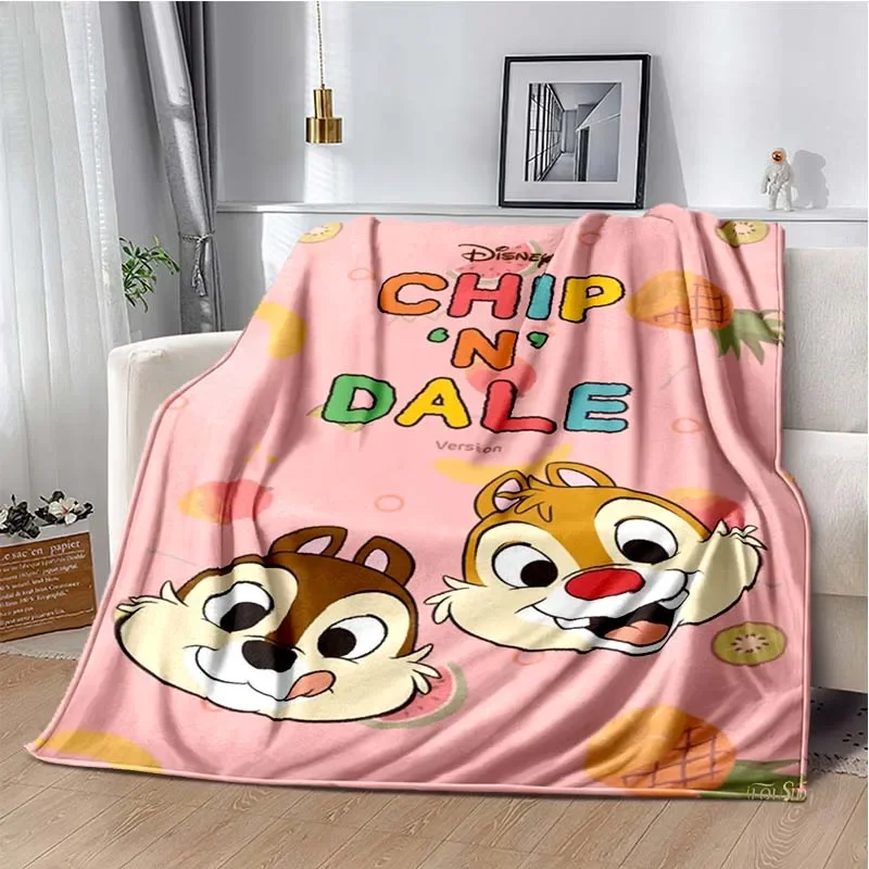 Disney Chip&Dale Cartoon Anime kawai Blanket for Super Soft Cute Blanket for Travel Bedding Couch Sofa Bed Blanket Birthday Gift