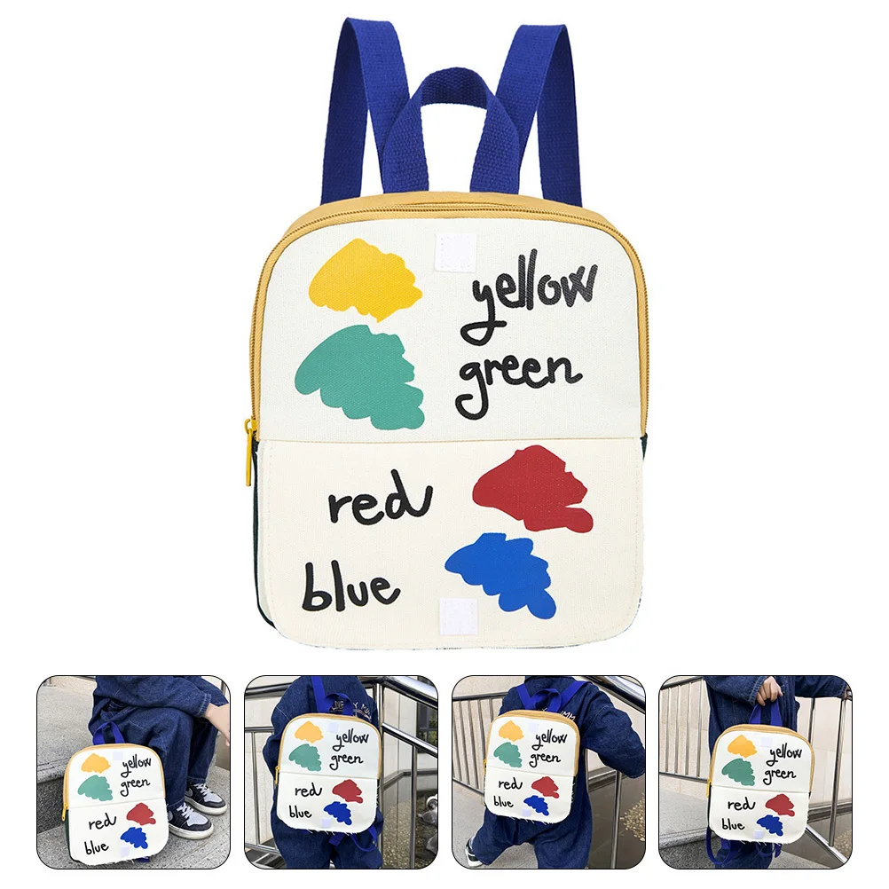 Mochila pequeña de tela de algodón para niñas y niños, mochila escolar ajustable suave y ecológica para niños, adorables y encantadores