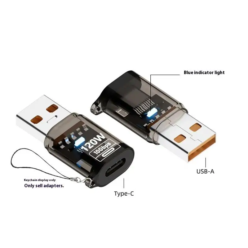 USB 3.2 To Type C Adapter OTG Fast Charging 120W 10GB High Speed Data Audio Transfer For PC Tablet Phone USB C Converter