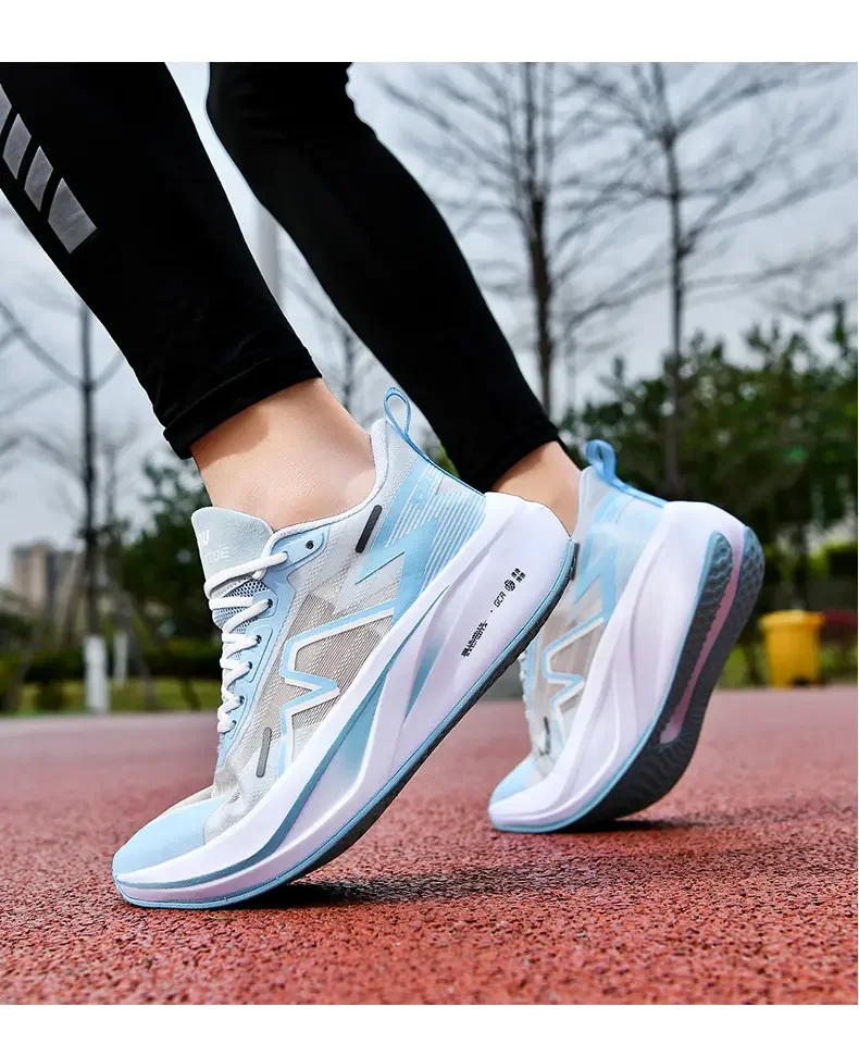 High Quality Men' Running Shoes Outdoor Jogging Sports Shoes Cushioning Sneakers Mesh Breathable Athletic Training Walking Shoes