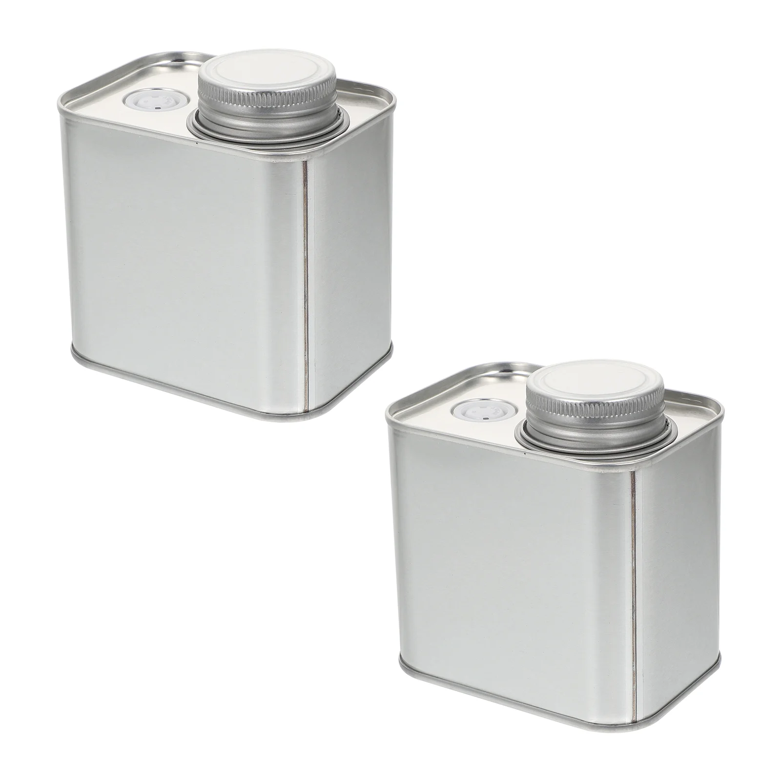 2 Pcs Coffee Bean Powder Tin Can Candies Boxes with Cover Snacks Tea Storage Jars Cans Containers