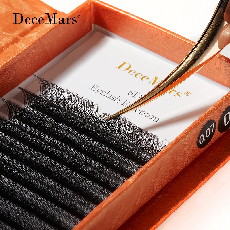 DeceMars-6D-W Shaped Eyelash Extensão, Extensão