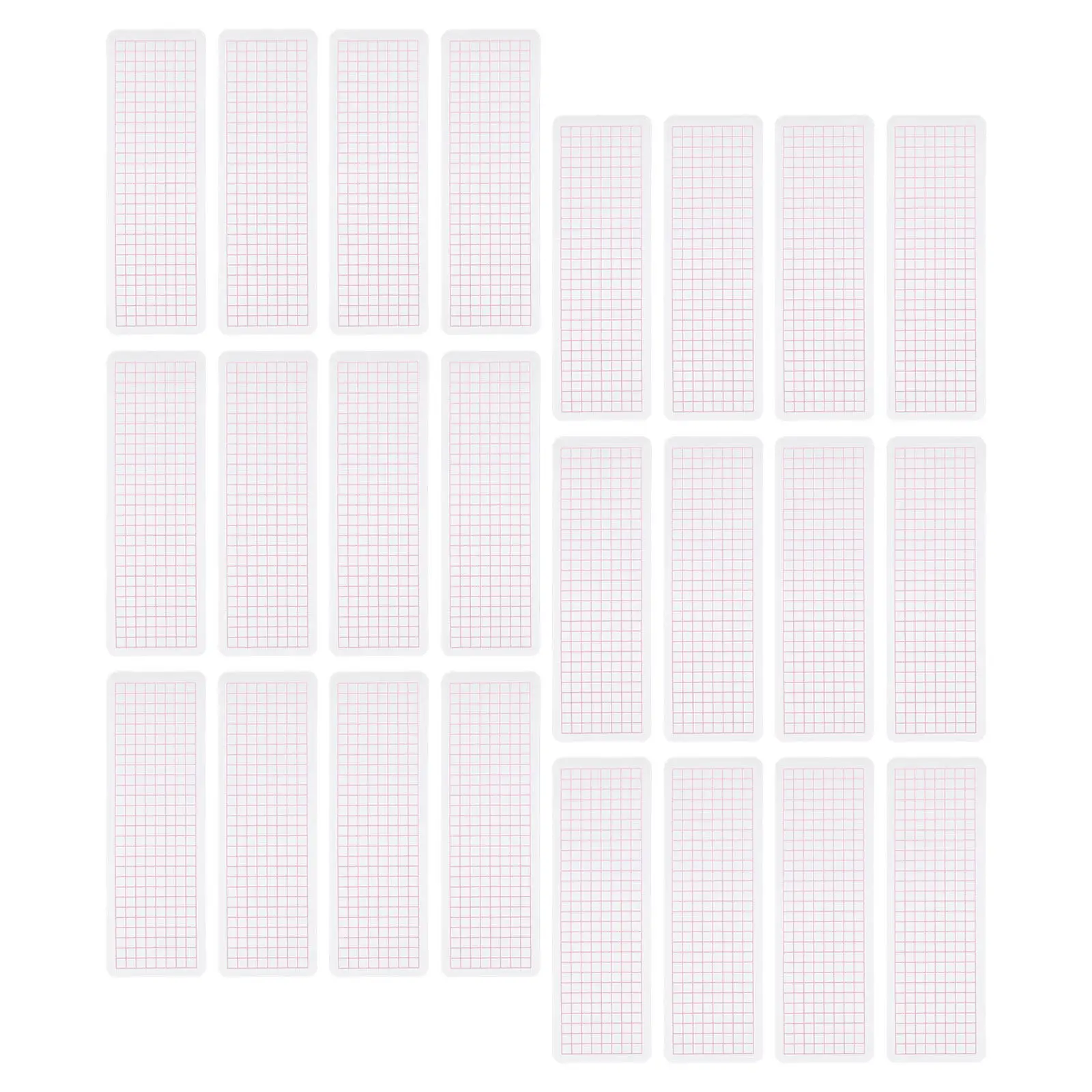 60Pcs Tape Holder Organizer 15x5cm Lightweight Plastic Washi Tape Cards for Sample Display Travel Storage Plaid Pattern Boards