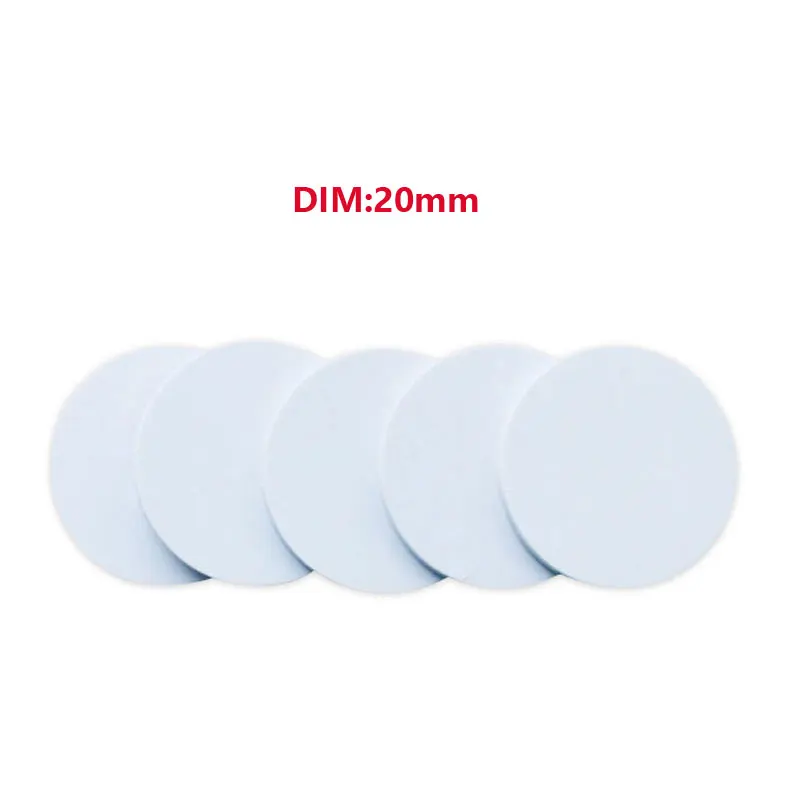 Imagem -05 - Etiquetas de Identificação Impermeáveis para Coin Card Diâmetro 18 mm 20 mm 25 mm 30 mm 125khz Rfid Iso Em4100 Compatível 100 Pcs