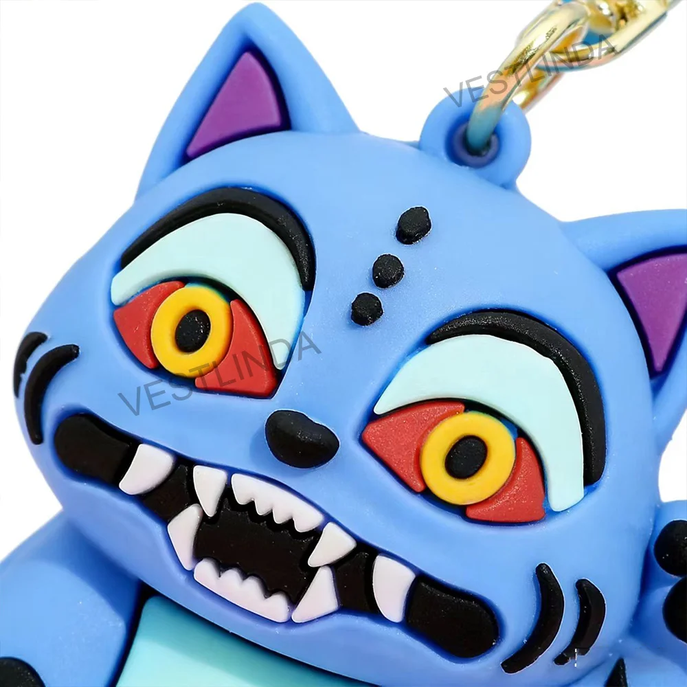 Hot 3D Printed Anime Movie KPOP Demon Hunters Girls Derpy Keychains Doll Cute Tiger Action Model Toy Collection Gifts view 2