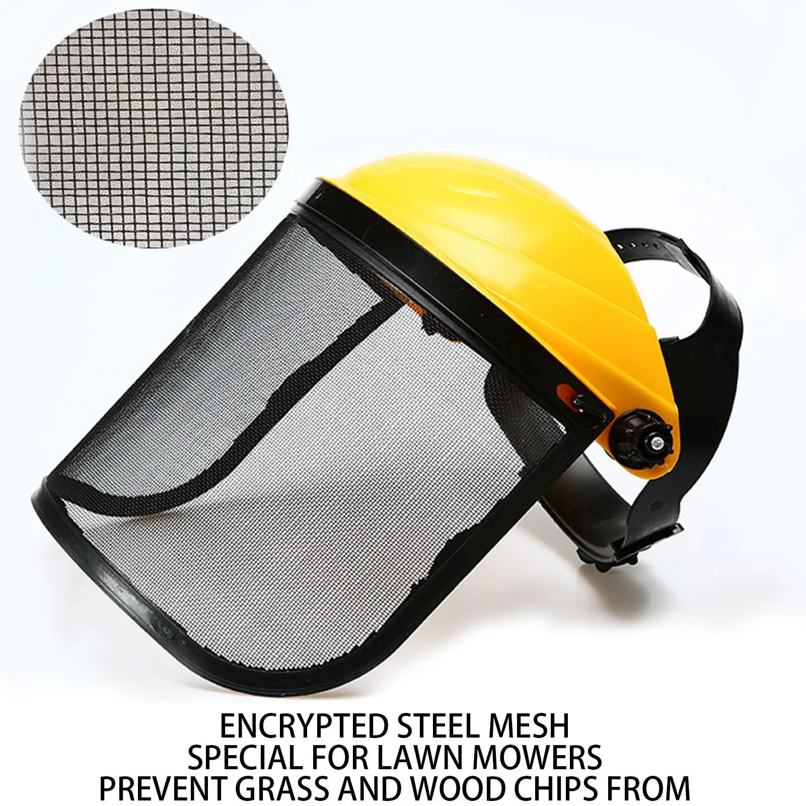 Chainsaw Face Shield – Adjustable Headgear With Wire Visor, Hard Hat Adapter, For Forestry & Gardening