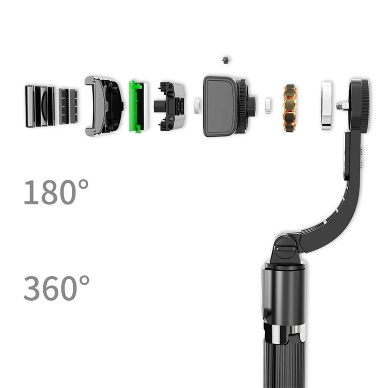 Phone Vlogging Holder Aluminum Alloy Plastic With Conceal Tripod Anti Shake Phone Balance Stick for Selfie Video