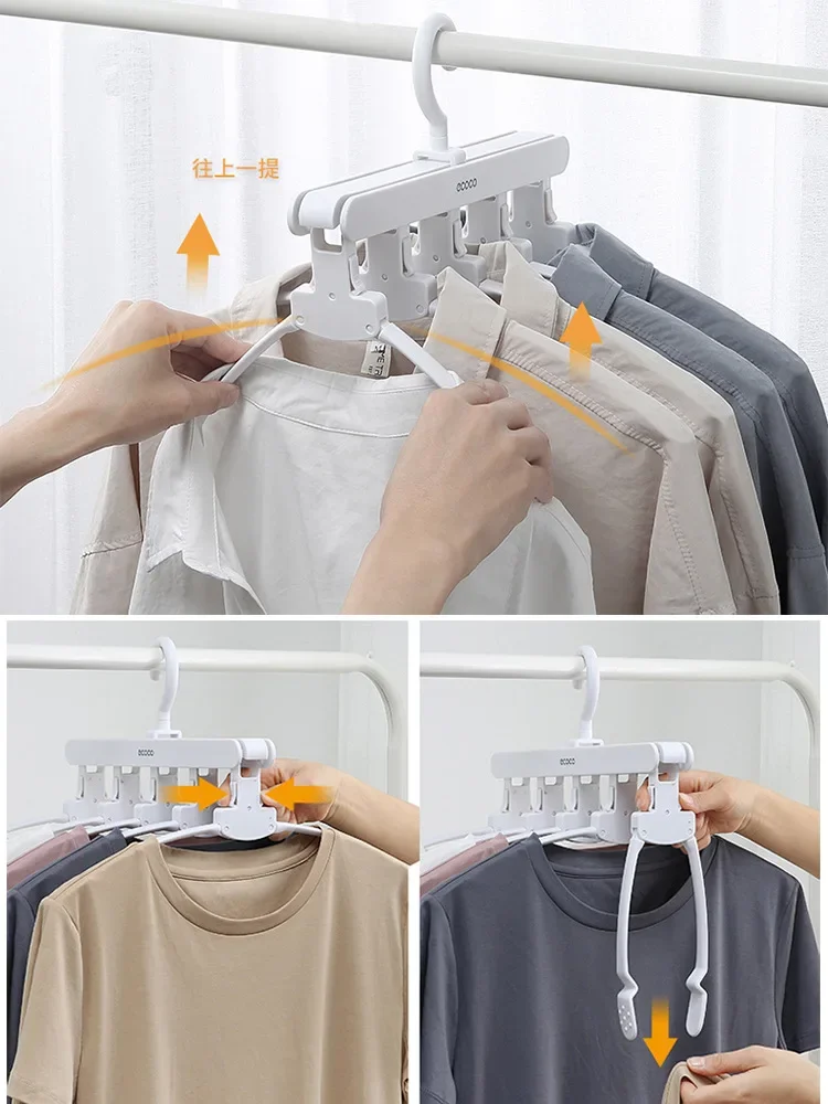 Xiaomi Youpin Multifunctional Hanger Home Wardrobe Storage Artifact Seamless Hook Magic Pants Clip Wardrobe Storage Artifact Hot