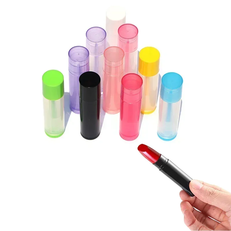 100 Pz 5g Plastica Riutilizzabile Viaggio Rossetto Tubo Cosmetico Balsamo per le labbra Contenitori Vuoti Balsamo per le labbra Tubi Contenitori per Rossetto Fai Da Te