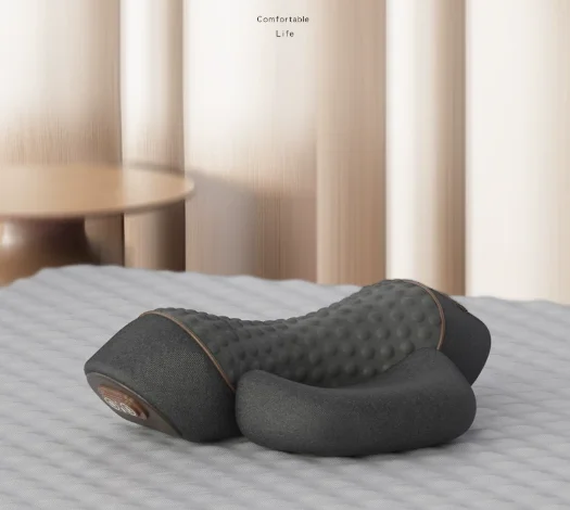 Heated Vibration U-Shape Neck Massage Pillow Cervical Relief Portable Travel Office Cushion view 5