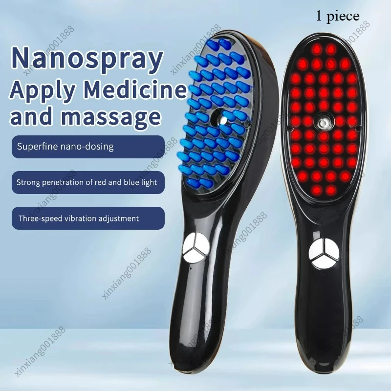 For Home Red Light Hair Growth Comb, Scalp Meridian Liquid Applicator, Electric Vibration Massage Brush