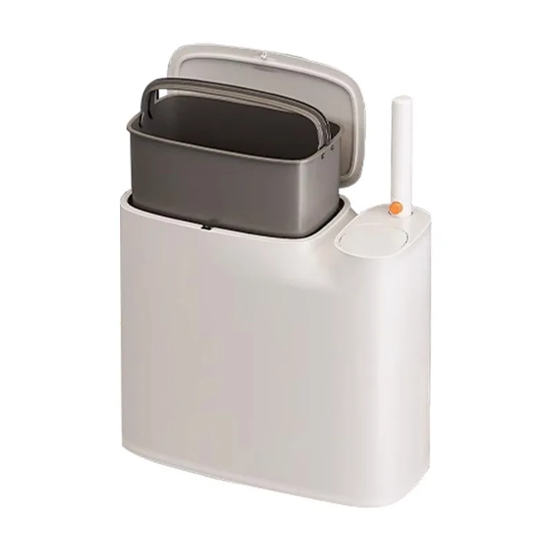 

Trash can household new bathroom toilet brush integrated paper bucket toilet special large capacity with lid crack