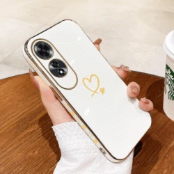 A60 Gemini Love Luxury New Plating Phone Case For OPPO A60 A2Pro A98 K11 K12X K11X A2M A3Pro A79 A1 K12 A2 Soft Back Cover