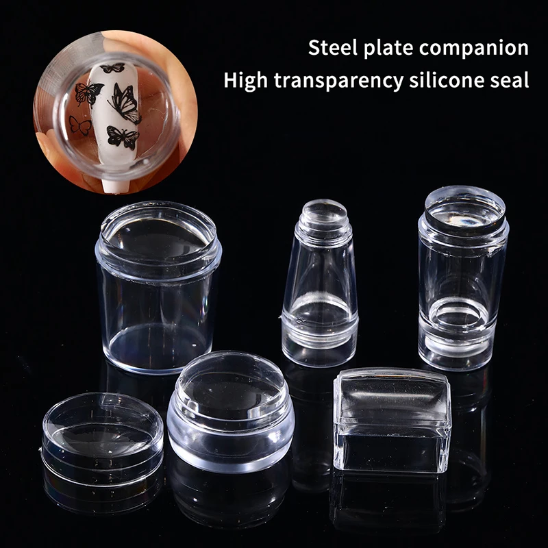 Kit de decoração de unhas para estampagem de silicone