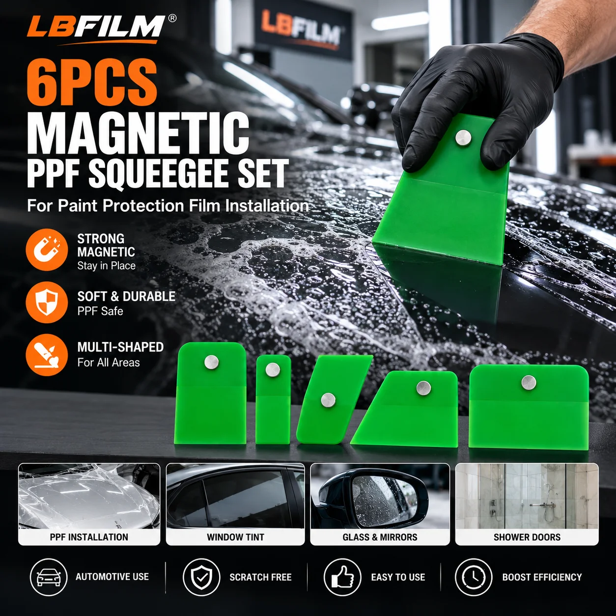 6pcs-magnetic-ppf-squeegee-set-flexible-car-wrap-film-scraper-tools-vinyl-wrap-bubble-remover-for-paint-protection-film