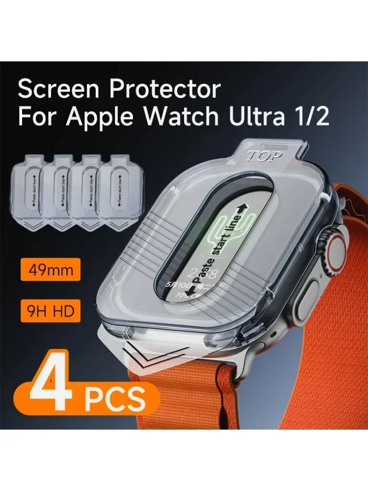 Protecteur d'écran pour montre connectée Apple Watch Ultra 3/2/1 49mm, haute définition 9H, 1 à 5 pièces